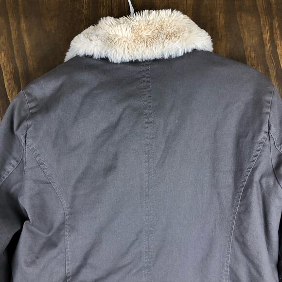 Jou Jou Womens Jacket Brown Faux Fur Winter Warmth Stretch Large - Picture 12 of 13